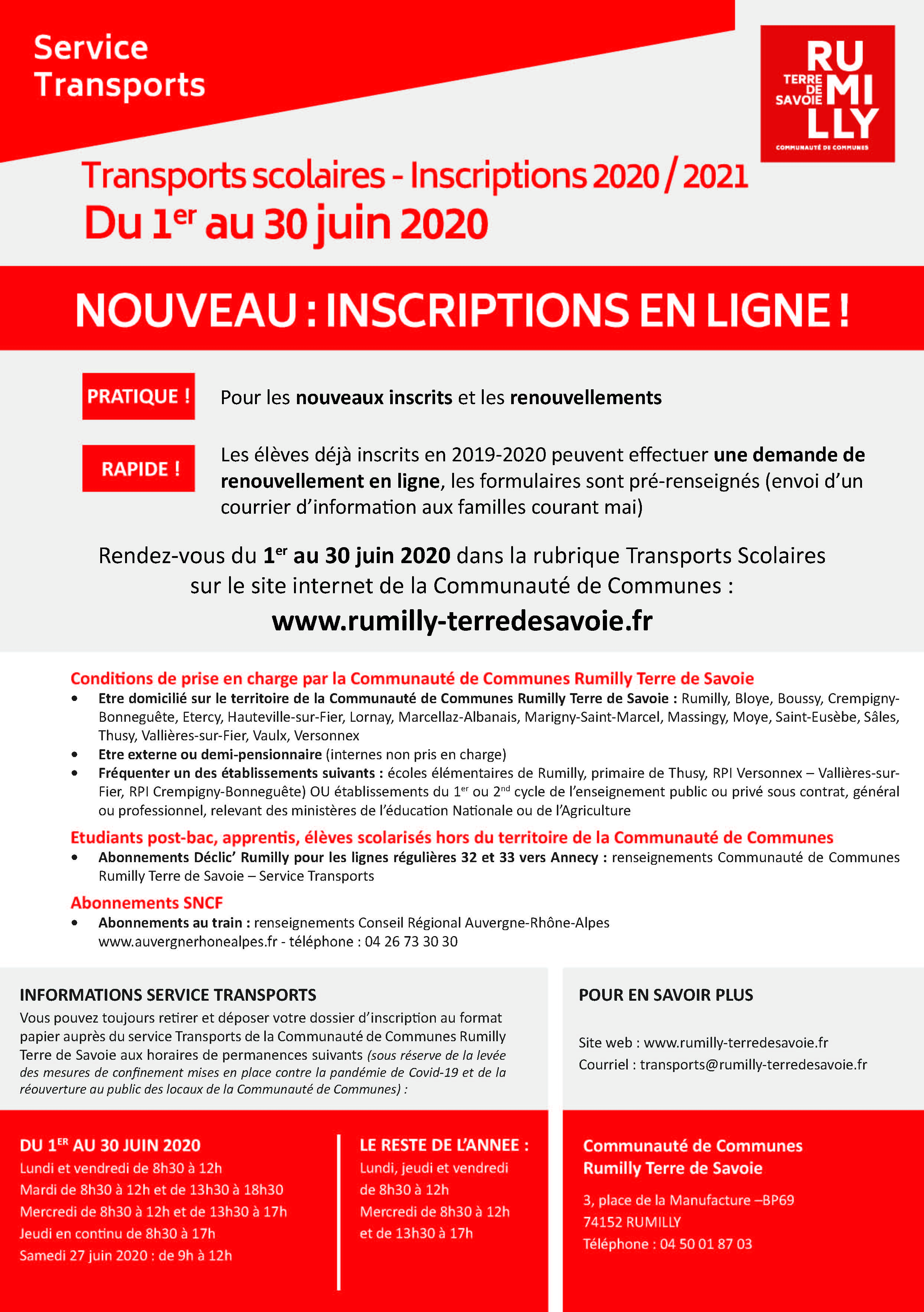 Transports Scolaires Rentree 2020 Debut Des Inscriptions En Ligne Actu Des Eleves Et Des Parents Lycee Des Metiers Porte Des Alpes